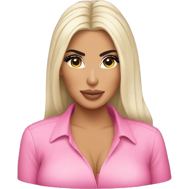 kim kardashian in pink emoji