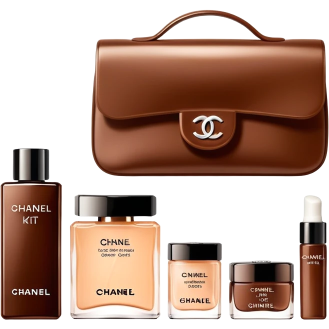 Brown Chanel skin care Kit emoji