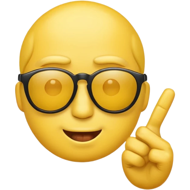 Yellow emoji with sunglasses giving middle finger emoji