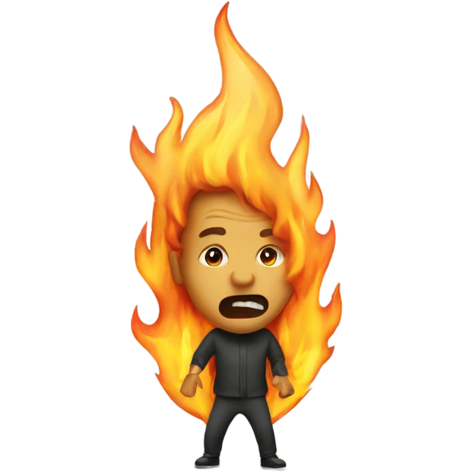 Man on fire  emoji