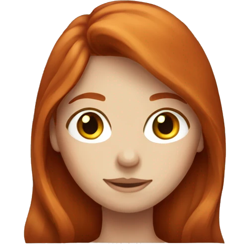 redhead girl with long hair and freckles  emoji