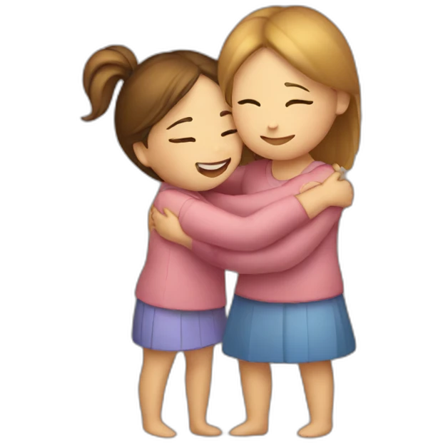 Hug girl emoji