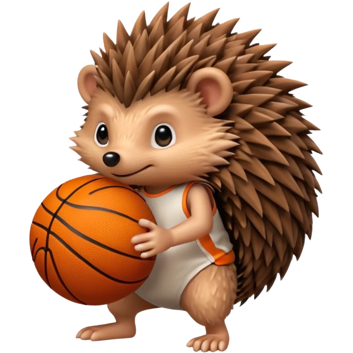 hedgehog playing basketball emoji