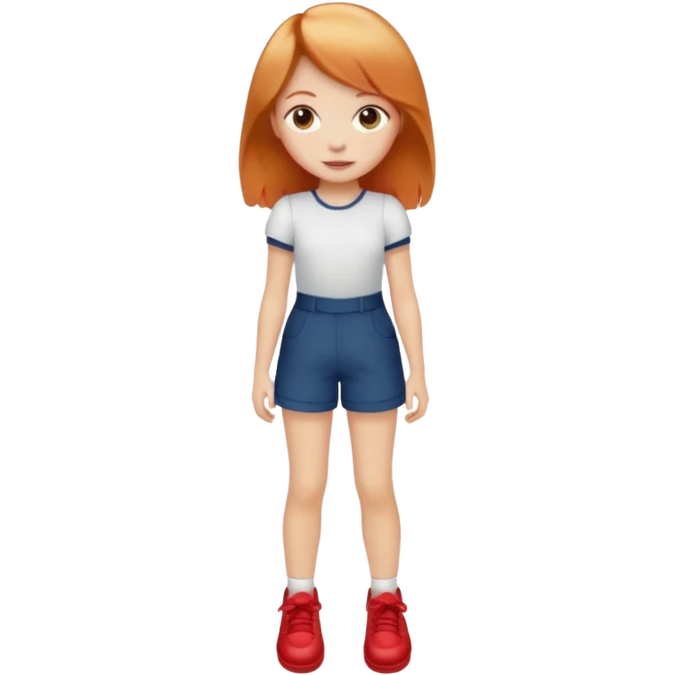 pretty and cute realistic strawberry shortcake full body with red shoes standing emoji