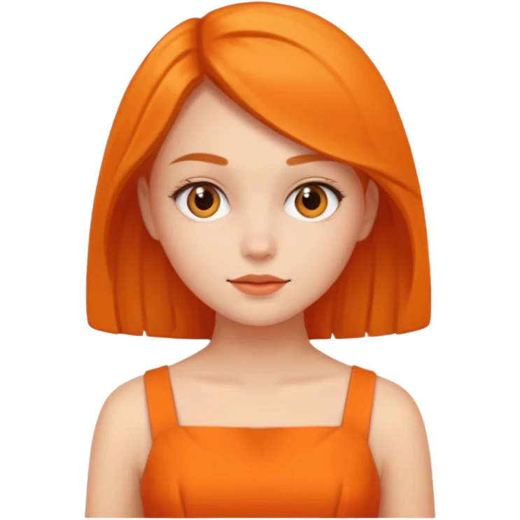 a girl with orange dress emoji