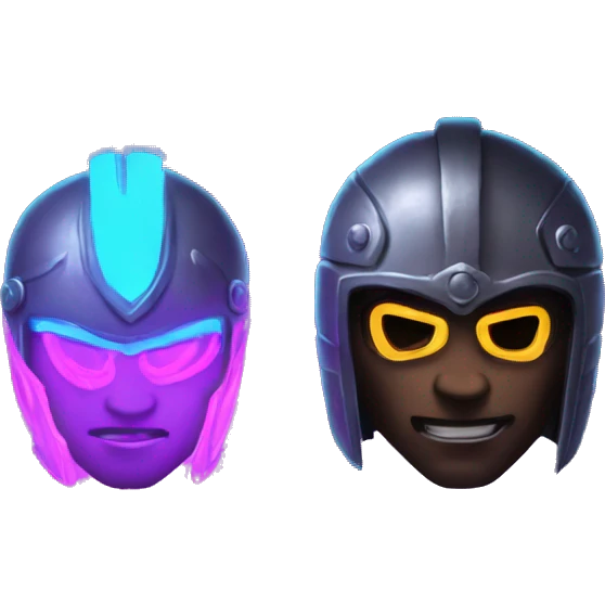 raider vs raider glowing neon emoji