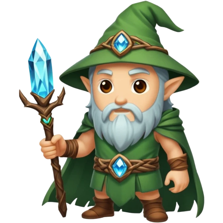 druid character sudden idea crystal flash emoji