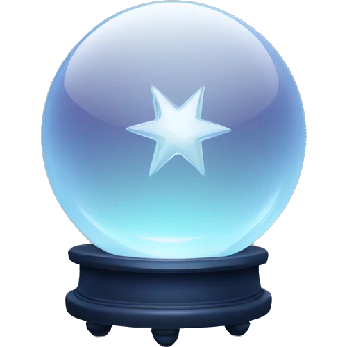crystal ball with a shuffle icon overlayed emoji