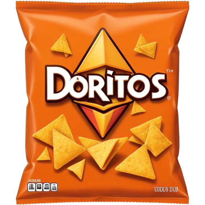 snack Doritos brand, packaging emoji