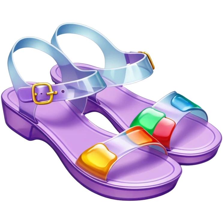 1990’s close toed jelly sandals emoji