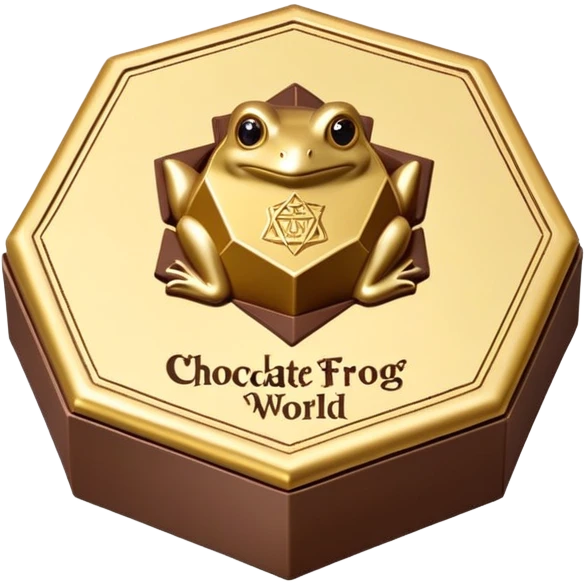 Wizarding world Chocolate frog pentagon shaped box emoji