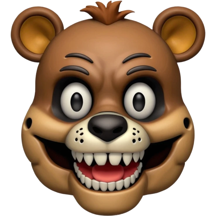 The head of Freddy Fazbear of five nights at Freddy emoji