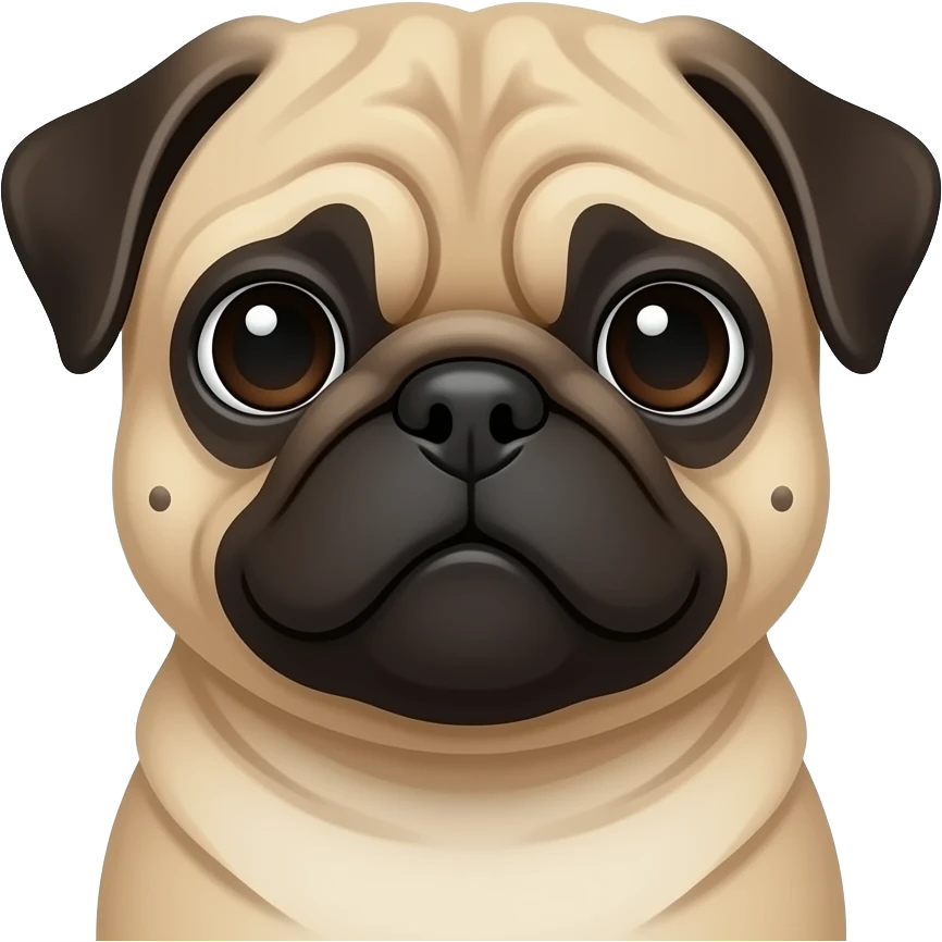 a kid with a pug emoji