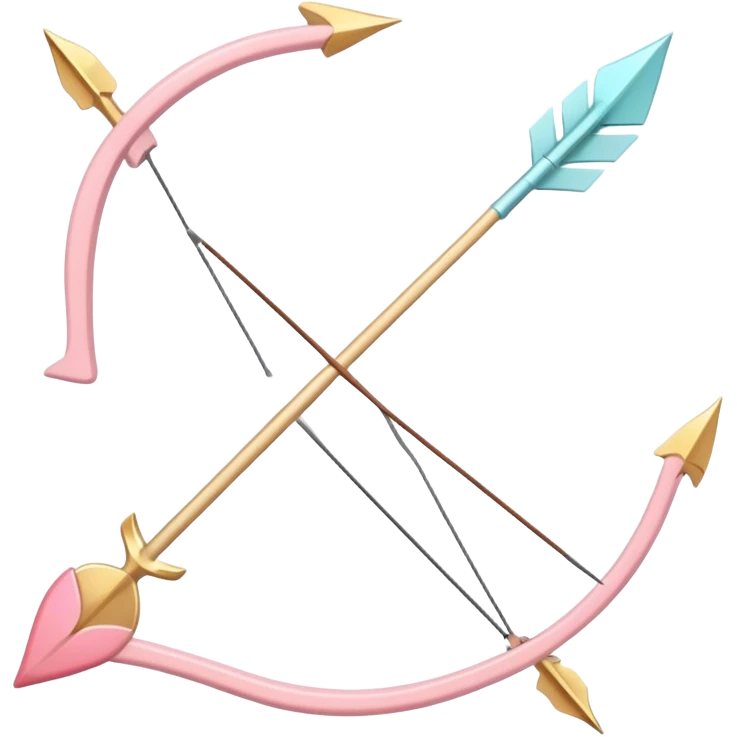 Romantic pastel Cupid’s bow and arrow emoji