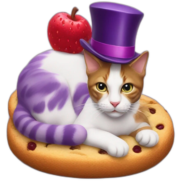 cat-with-a-top-hat-riding-a-purple-cat-riding-a-red-a-giant-cookie emoji