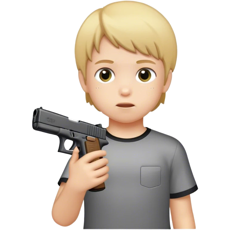Child with a Glock  emoji