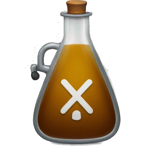 flask with % sign emoji