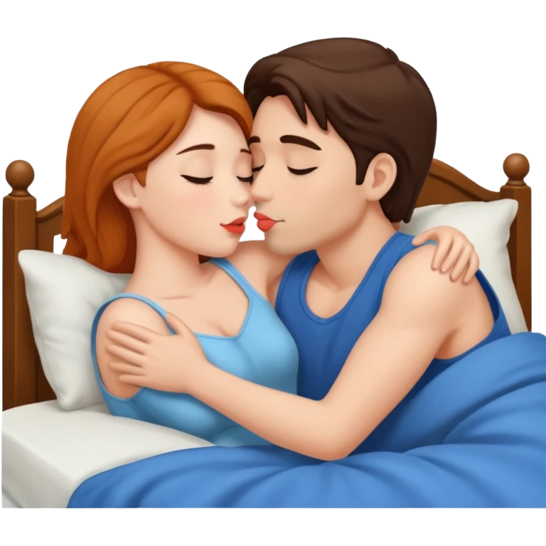 couple sleeping together kissing  emoji
