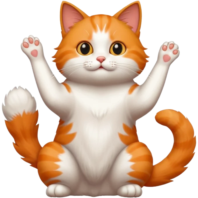 stretching cat  emoji