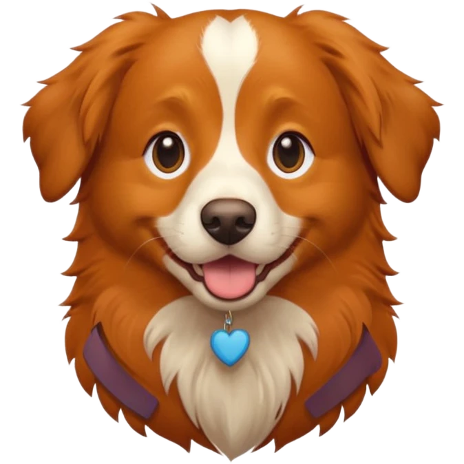nova scotia duck tolling retriever with a brown face sitting emoji style emoji