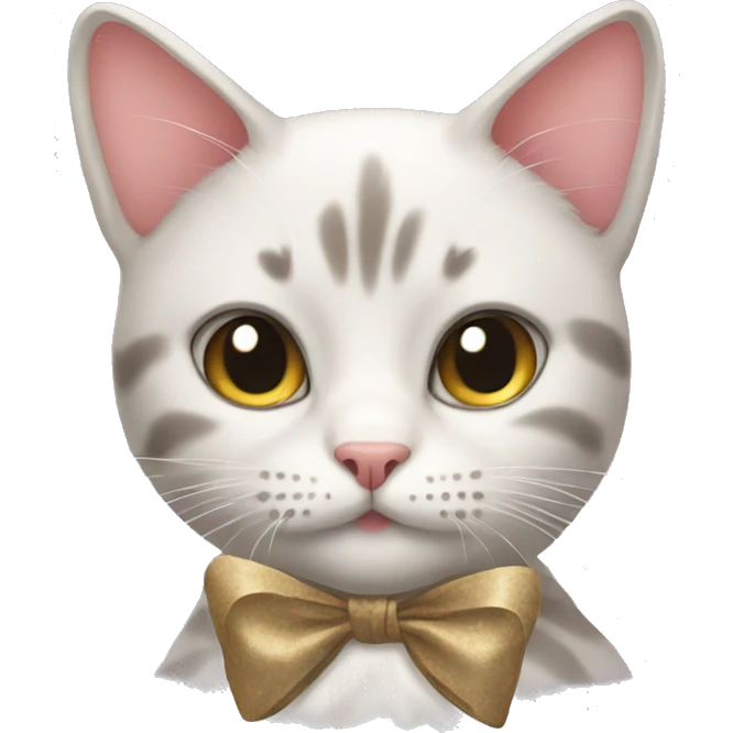 Cat with a bow emoji