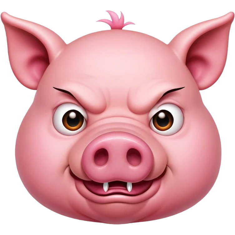 Angry pig emoji