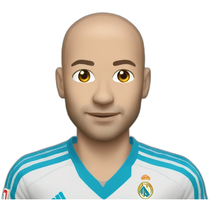 Zidane with the Olympique de Marseille kit emoji