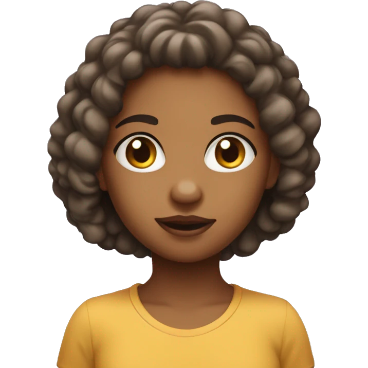 menina com cabelo comprido pele bese emoji