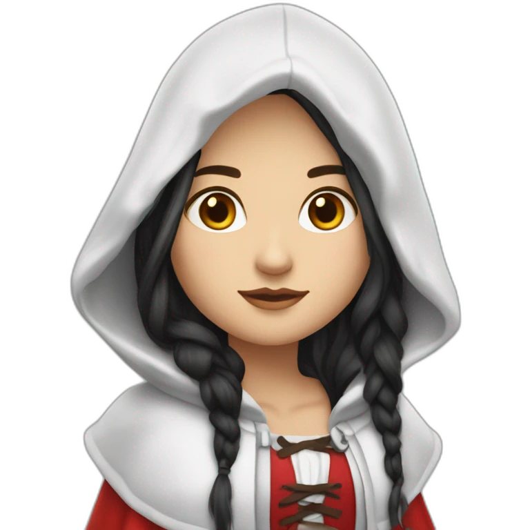 red-ridding-hood-white-girl-with-long-black-strait-hair-with-white-break emoji