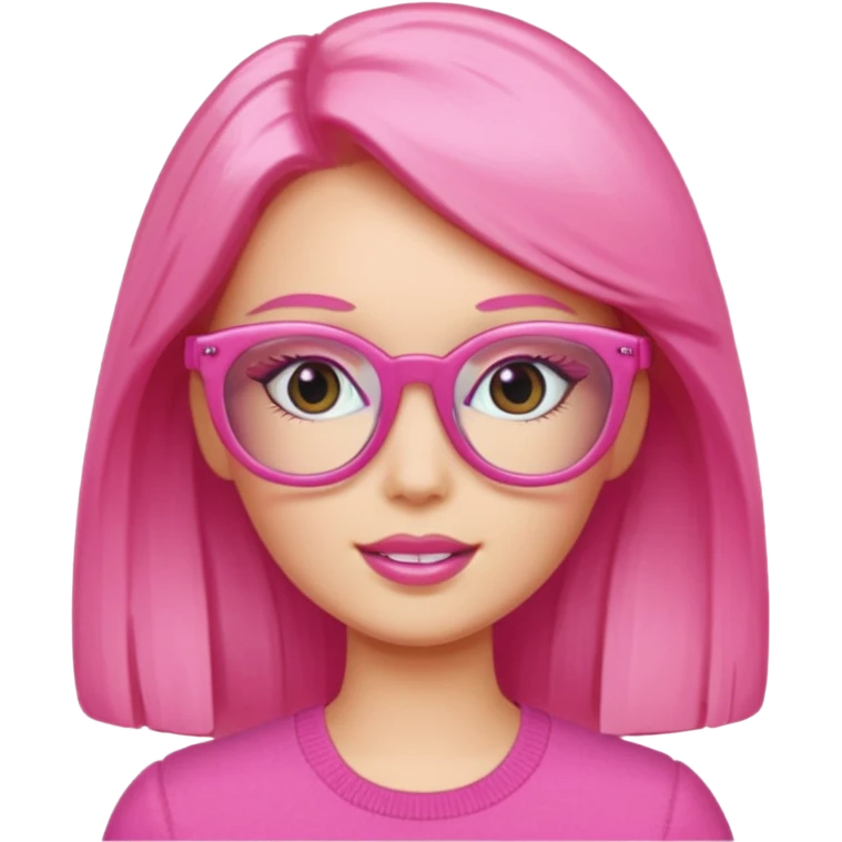  a barbie pink glasses emoji