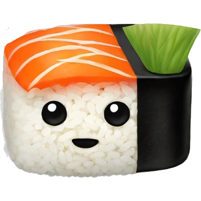 Sushi on a square plate emoji