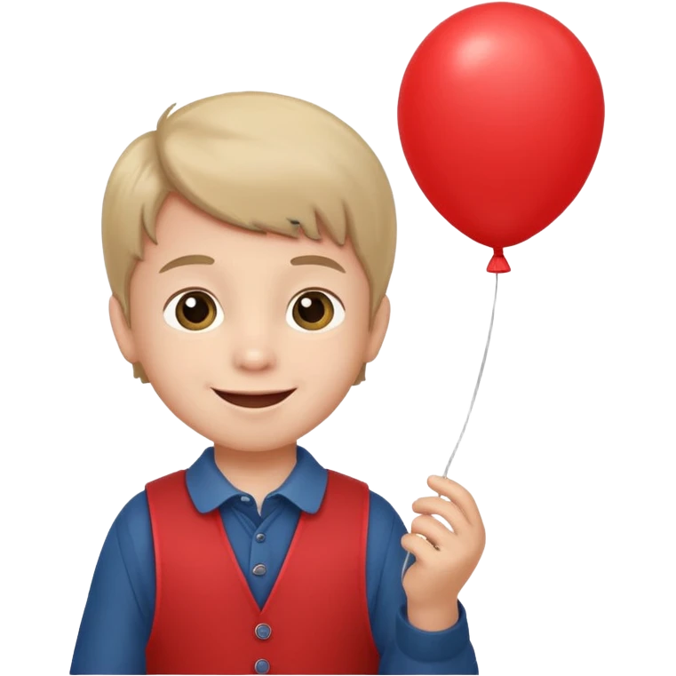 a little kid with balloon emoji