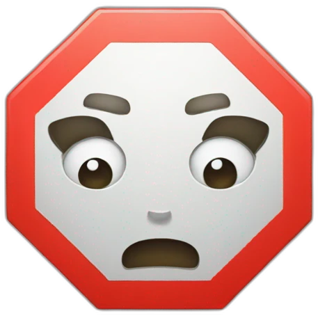 stop sign 🙉 emoji
