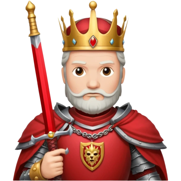 War old King – crimson armor + sword,Red Kings. emoji