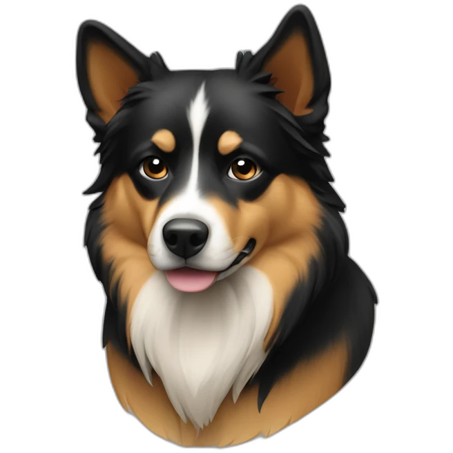 Black and tan dog lapponian herder emoji
