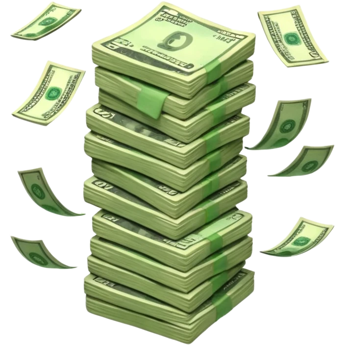 Falling value of the dollar emoji