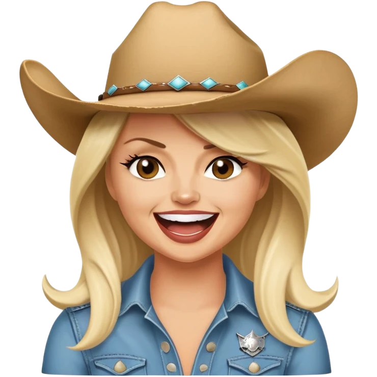 Angry laughing Miranda lambert in a cowgirl hat  emoji