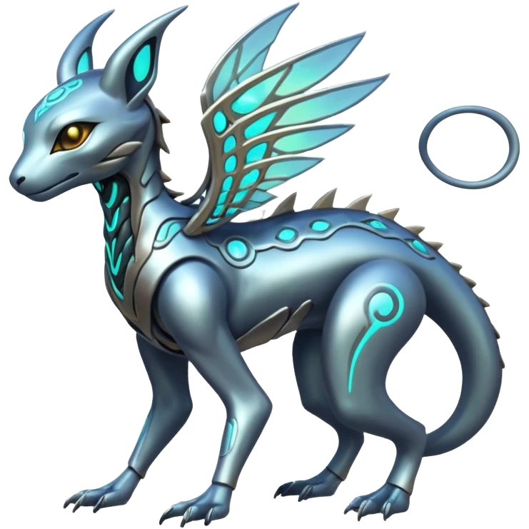Futuristic Ethereal Modern Fakémon-creature-hybrid Full Body emoji