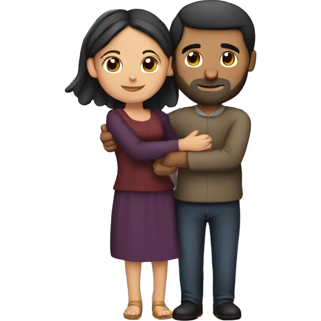 Armenian couple love hugs emoji