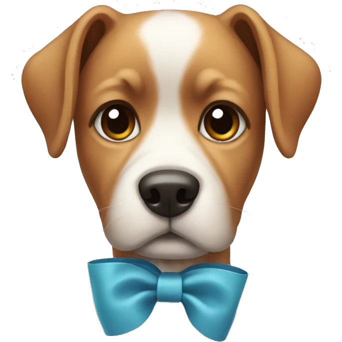 Dog wearing a bow emoji