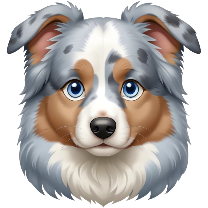 blue merle australian-shepherd blue eyes emoji