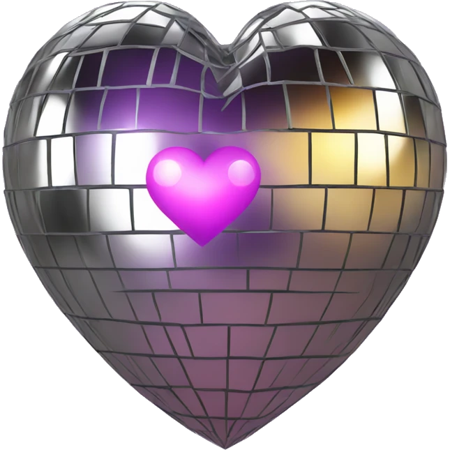 Heart disco ball emoji