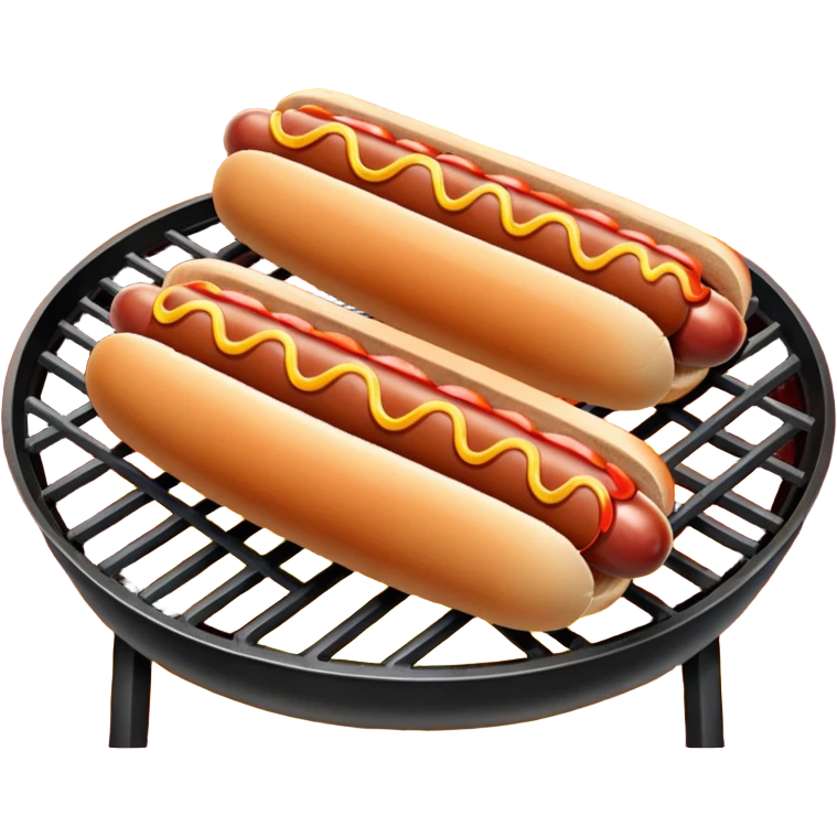 bbq hot dogs on grill emoji