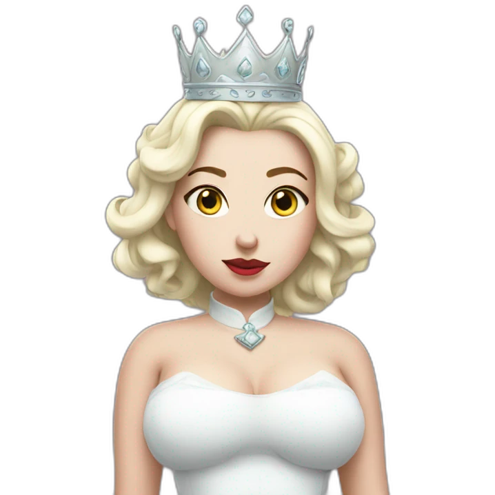 Thicc white queen emoji