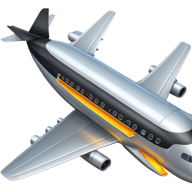 Airplane wing fuel tank being filled with jet fuel emoji