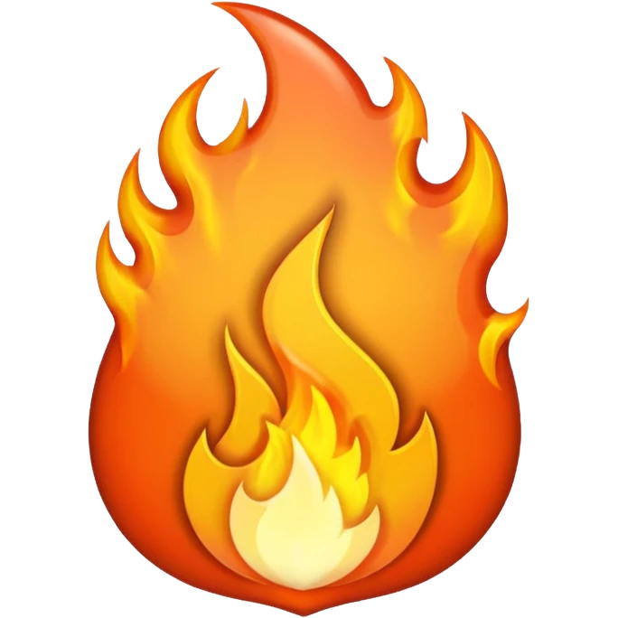 chrome orange fire 🔥  emoji
