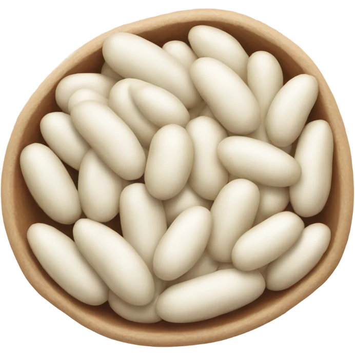 One White bean emoji