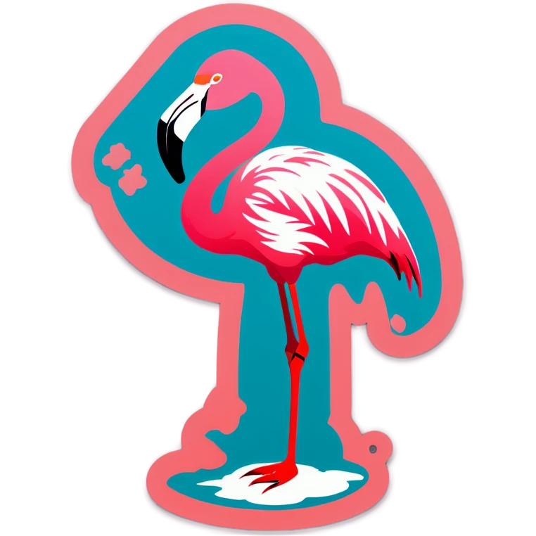 flamingo in snow emoji