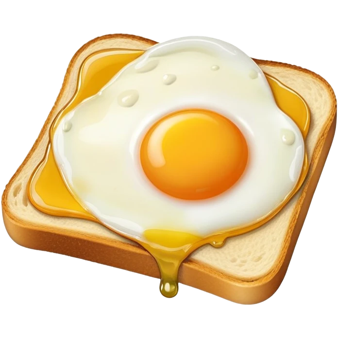 Toast with oil and fried egg emoji