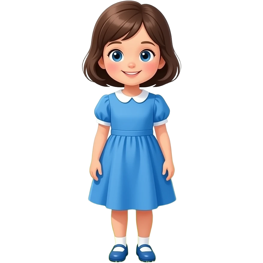 child in a blue dress emoji